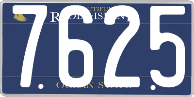 RI license plate 7625
