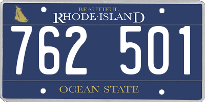RI license plate 762501