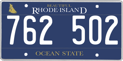 RI license plate 762502