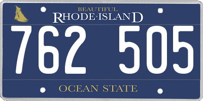 RI license plate 762505