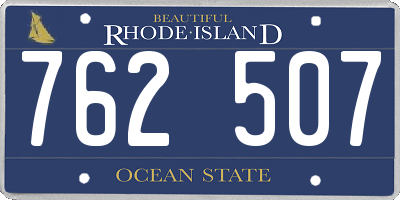 RI license plate 762507