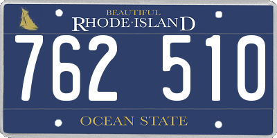 RI license plate 762510