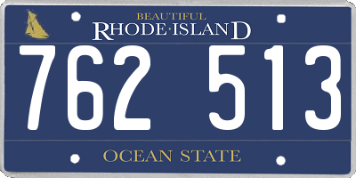 RI license plate 762513