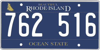RI license plate 762516
