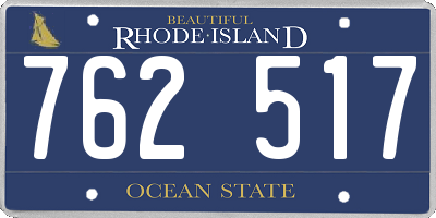 RI license plate 762517
