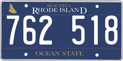 RI license plate 762518