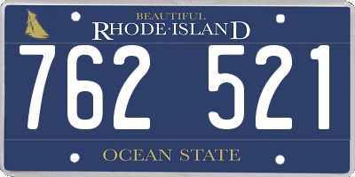 RI license plate 762521