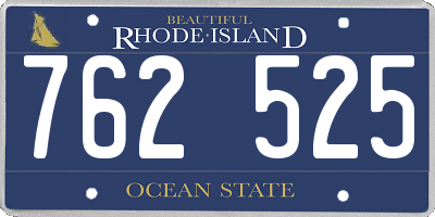 RI license plate 762525