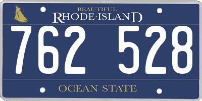 RI license plate 762528
