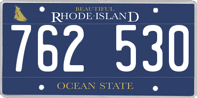 RI license plate 762530