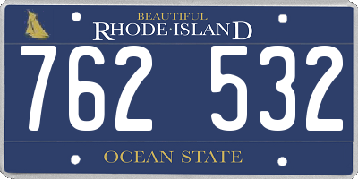 RI license plate 762532