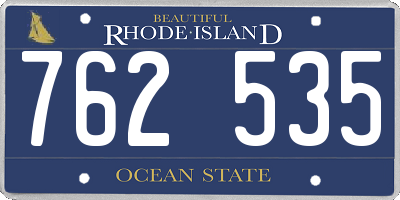 RI license plate 762535