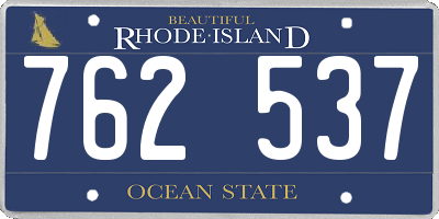 RI license plate 762537