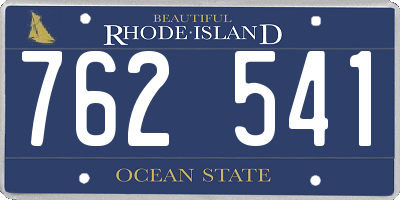 RI license plate 762541