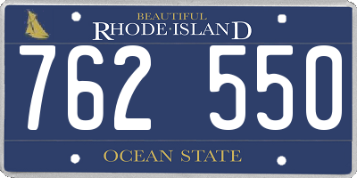 RI license plate 762550
