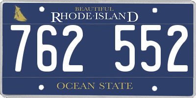 RI license plate 762552