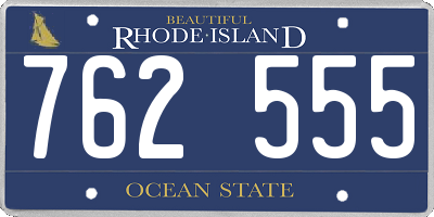 RI license plate 762555