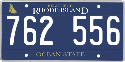 RI license plate 762556