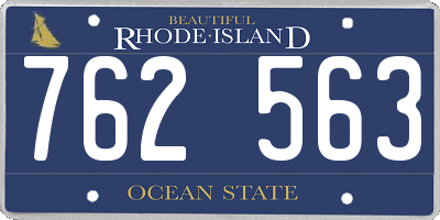 RI license plate 762563