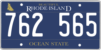 RI license plate 762565