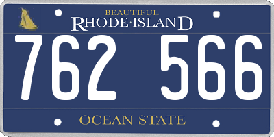 RI license plate 762566
