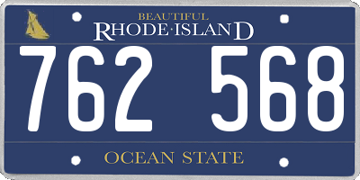 RI license plate 762568