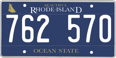RI license plate 762570