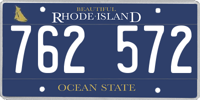 RI license plate 762572