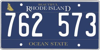 RI license plate 762573