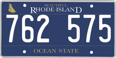 RI license plate 762575