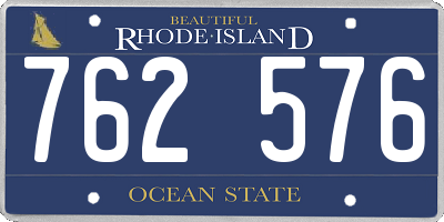 RI license plate 762576