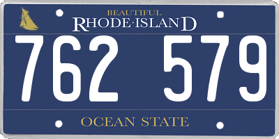 RI license plate 762579
