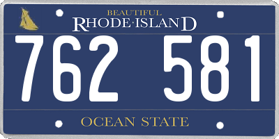 RI license plate 762581
