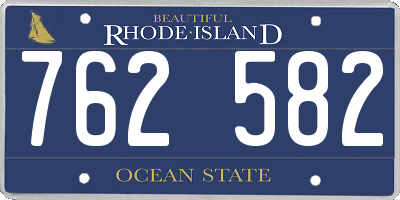 RI license plate 762582
