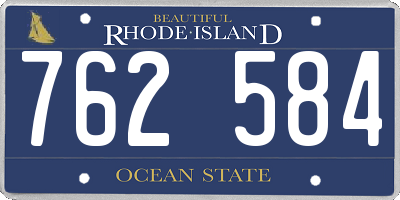 RI license plate 762584