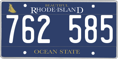 RI license plate 762585