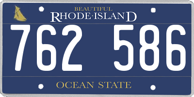 RI license plate 762586