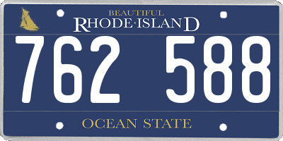 RI license plate 762588