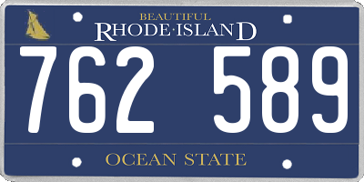 RI license plate 762589