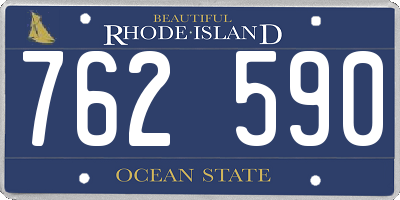 RI license plate 762590