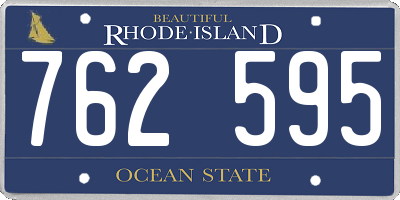RI license plate 762595