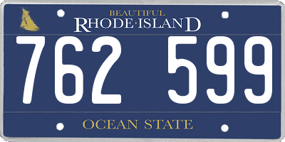 RI license plate 762599