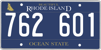 RI license plate 762601