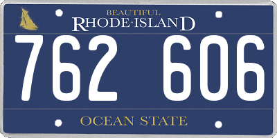 RI license plate 762606