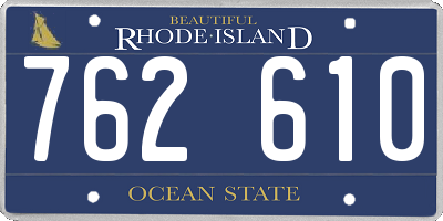 RI license plate 762610
