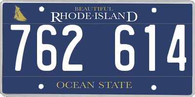 RI license plate 762614
