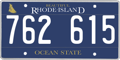 RI license plate 762615