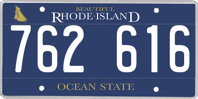 RI license plate 762616