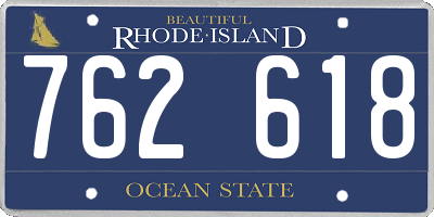 RI license plate 762618