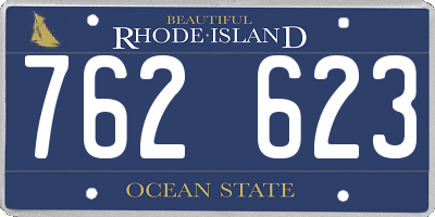 RI license plate 762623